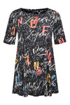 Tunic wide bottom LETTERS - black - #4