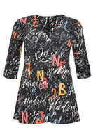 Tunic flare LETTERS - black  - #4