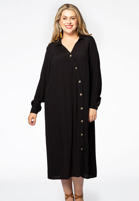 Dress buttoned VISCOSE - black  - #1