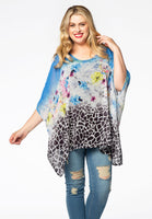 Tunic square LEOPARD FLOWERS - multi - #1