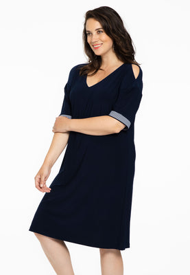 Dress cold shoulder DOLCE - blue - #1