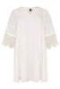 Dress lace cuffs LINEN - white 