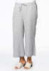 Trousers cropped LINEN - grey 