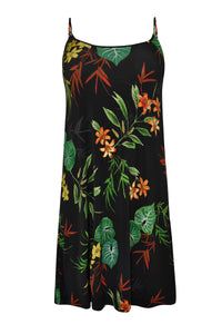 Dress spaghetti TROPICAL - white - #4