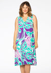 Dress pleated SWIRL - purple 