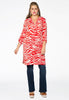 Tunic grandad collar ZEBRA - red - #2