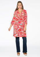 Tunic grandad collar ZEBRA - red - #2