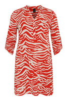 Tunic grandad collar ZEBRA - red - #4