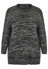 Pullover mouliné - Schwarz
