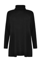 Pullover wide high neck - black  - #4