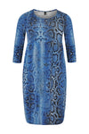 Dress pleated SNAKE - blue