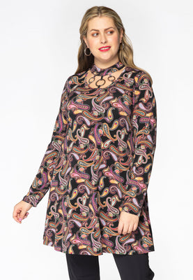 Tunic wide bottom PAISLEY - black  - #1