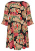 Dress ruffled CASSIS - red - #4