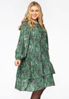 Dress ruffled SNAKE - green - #1