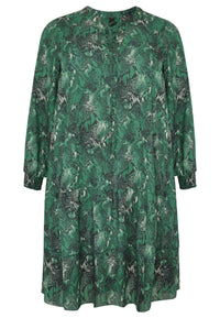 Dress ruffled SNAKE - green - #4
