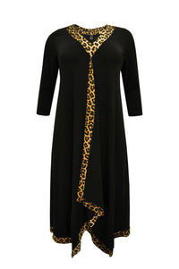 Dress pointy LEOPARD - black - #1