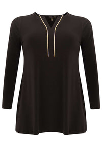 Tunic flare strass trim DOLCE - black - #4