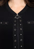 Cardi-dress eyelets DOLCE - black - #5