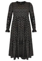 Dress ruffled SPOTS - black - #4