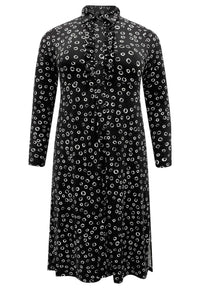 Blouse-dress CIRCLES - black - #1