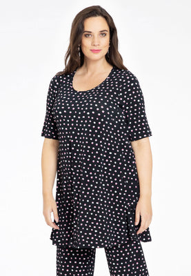 Tunic wide bottom SPRINKLE - black  - #1