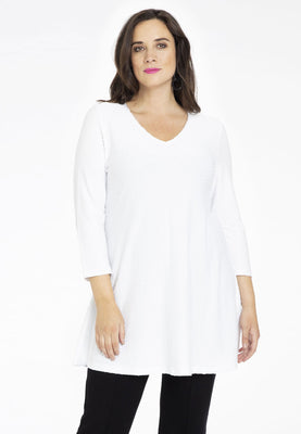 Tunic wide bottom OBLIE - white  - #1