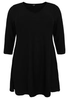 Tunic wide bottom OBLIE - black - #1