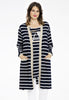 Cardigan lurex trim MARITIME - blue