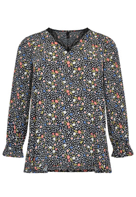 Tunic FLOWER RAIN - black  - #4