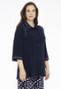 Blouse flare eyelets DOLCE - blue