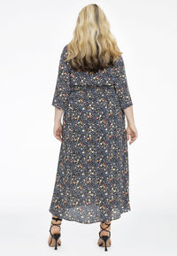 Dress buttoned FLOWER RAIN - black - #3