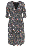 Dress buttoned FLOWER RAIN - black  - #4