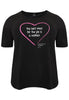 T-Shirt relax 'a women's heart' - black - #4