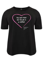 T-Shirt relax 'a women's heart' - black - #4