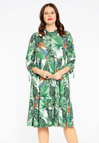 Dress ruffled PARROT - ecru - #1