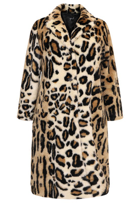 Coat faux fur LEOPARD - brown - #4