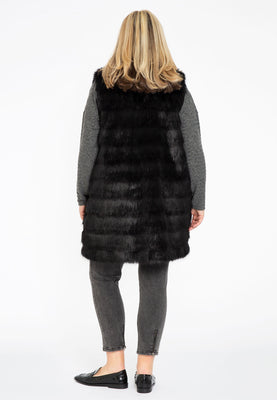 Waistcoat fake fur - black  - #3