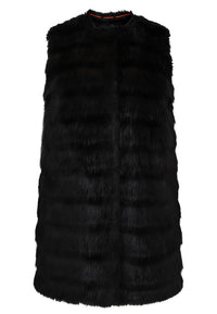Waistcoat fake fur - black - #4