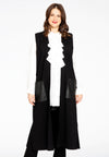 Long vest INTERLOCK - black - #1