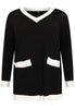 Pullover contrasting borders - black  - #4