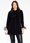 Tunic flare with ruffles DOLCE - black 