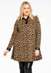 Tunic jacquard LEOPARD - brown