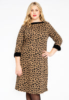 Dress jacquard LEOPARD - brown - #1