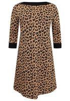 Dress jacquard LEOPARD - brown - #4