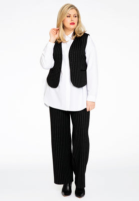 Vest interlock PINSTRIPE - black  - #2