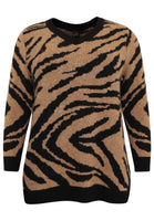 Pullover v-neck TIGER - brown - #4