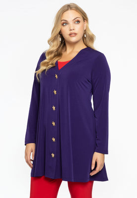 Cardigan with buttons DOLCE - purple  - #1