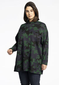 Pullover high neck CAMOUFLAGE - green - #1