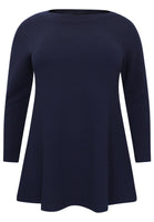 Tunic flare boat neck BUBLÉ - blue - #2