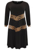 Dress with panels LEOPARD - black  - #4